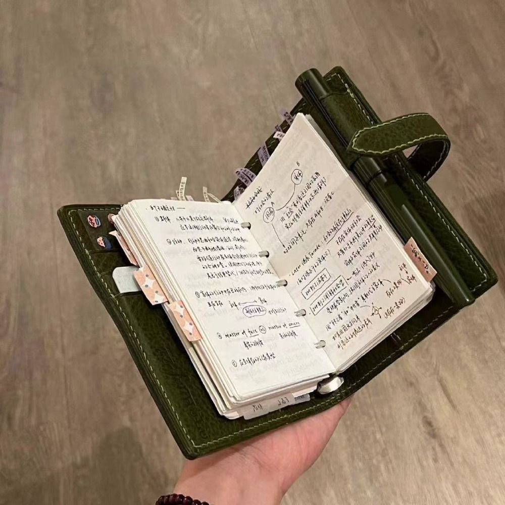 Vintage Leather Journal Notebook - 새로운 M5 그린 가죽 노트, 속지가