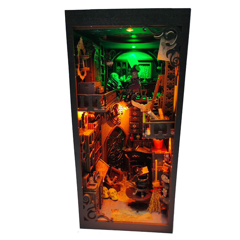 Diy Wooden Book Nook Kit Shelf Insert - DIY 나무 책 구석 선반 삽입