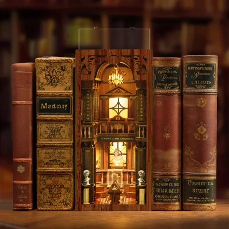 철학적인 분위기를 연출하는 책장, 인테리어 소품, 복고 - Diy Wooden Book Nook Kit Shelf Insert 리뷰 및 가격