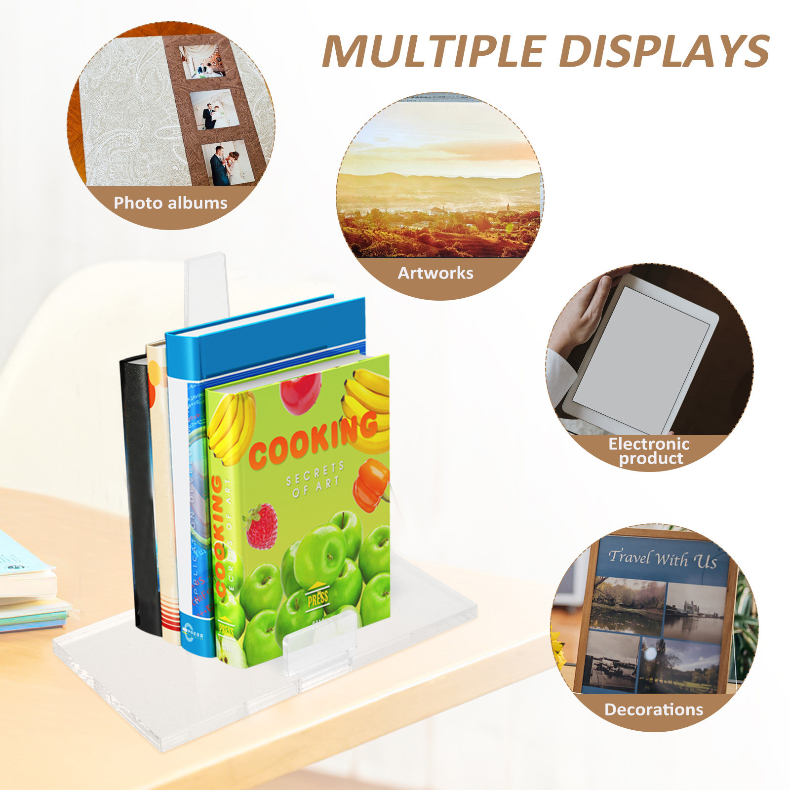 휴대용 소형 아크릴 액자 스탠드, 투명 디스플레이 이젤 - Clear Acrylic Book Stand Holder 리뷰 및 가격