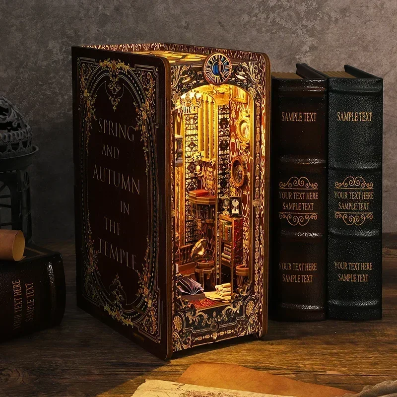 DIY 나무 책꽂이 인서트 키트, 미니어처 성당 북엔드 - Diy Wooden Book Nook Kit Shelf Insert 리뷰 및 가격