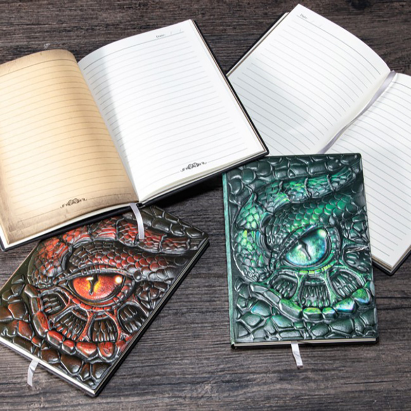 A5 사이즈의 3D 엠보싱 드래곤 아이 디자인 노트,  - Vintage Leather Journal Notebook 리뷰 및 가격