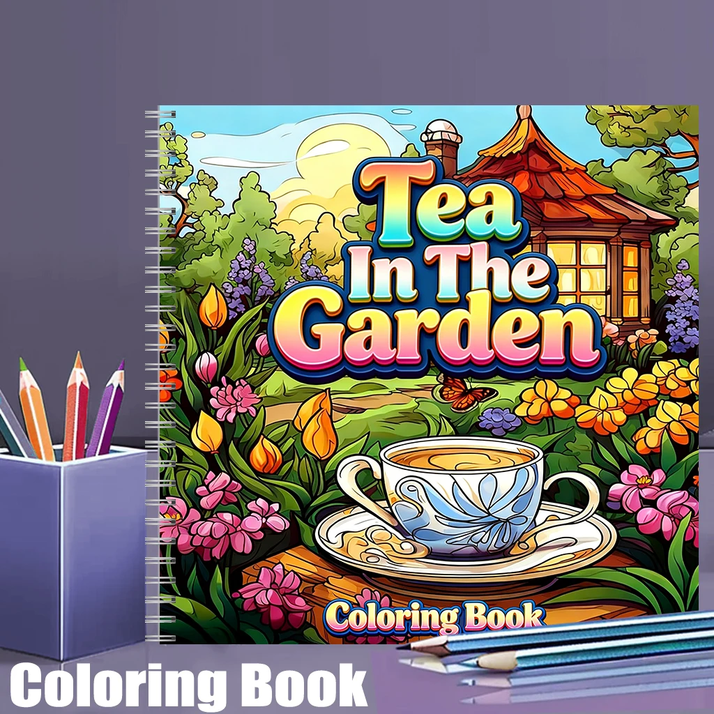 정원 속의 차 그림책(성인용), 아름다운 색칠 그림 페 - Adult Coloring Book Stress Relief 리뷰 및 가격