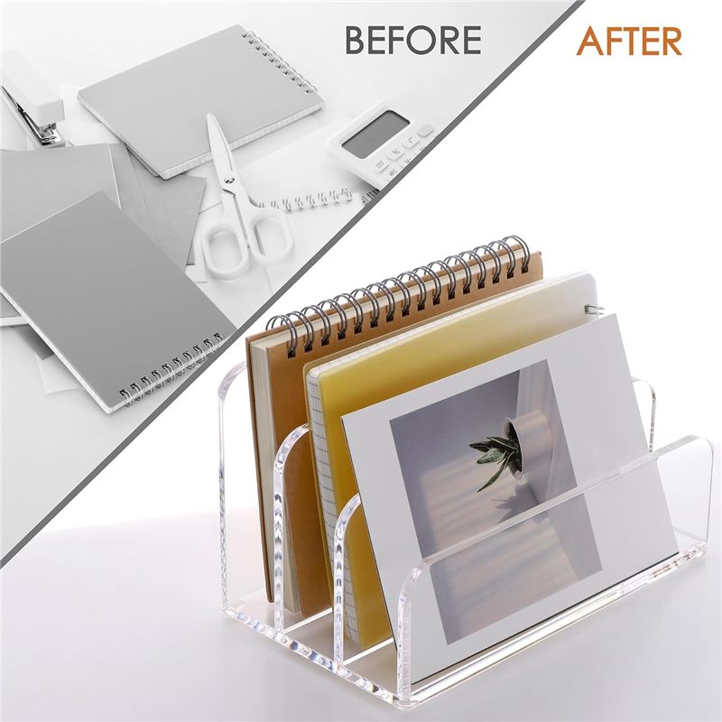 볼트바이브-3단 투명 아크릴 파일 정리대, 투명 아크릴 - Clear Acrylic Book Stand Holder 리뷰 및 가격